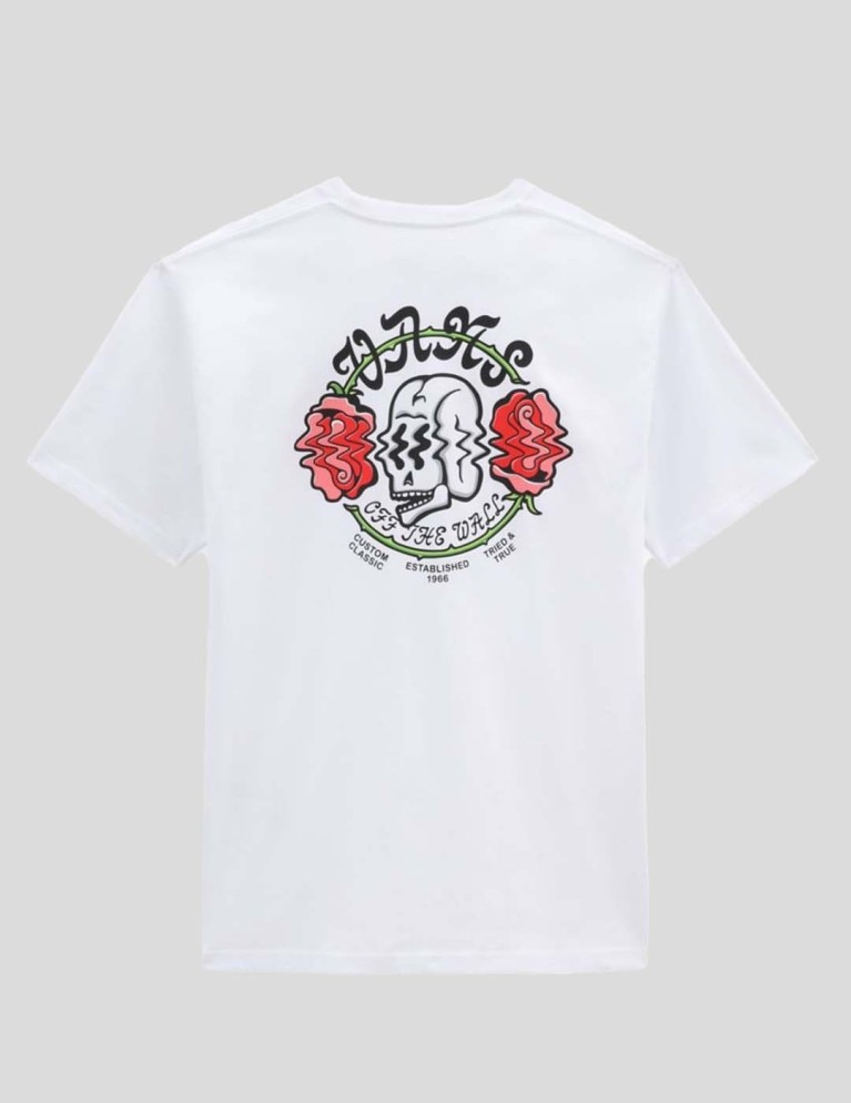 VANS teschio tee camicia bianca